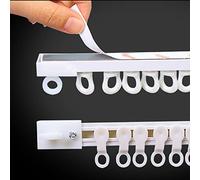SelfAdhesive Curtain Rod - No Drill Ceiling or Wall Mount Includes Rollers & Caps Ideal for Room Dividers Dorms Bunk Beds Closets RVs & Camping