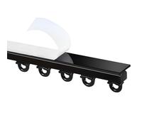 SelfAdhesive Curtain Track Ceiling & Wall Mounted No Drill Curtain Rail for Living Room Bedroom Kitchen & MoreBlack 500cm Length