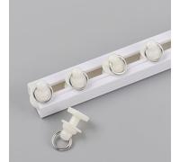SelfAdhesive Curtain Track Set No Drill Installation Wall & Ceiling Rod 50cm600cm (1.617.6ft) White Perfect for Smooth Curtains 220cm (7.2ft) Option Available