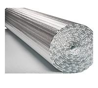 SelfAdhesive Double Aluminum Bubble Foil Insulation Roll Reflective Heat Barrier for Radiators Garages & Sheds (Size: 1x4m / 3.2x13.1ft)