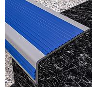 SelfAdhesive NonSlip Stair Nose Molding for Preschools & Hospitals PVC Rubber Nosing for Marble/Metal/Tiles 30m Blue Strip for Safe Senior Housing