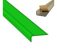 SelfAdhesive Rubber Stair Nosing Edge TrimNonSlip AntiCollision Tread Protector for Indoor/Outdoor StepsWaterproof & Flame Resistant Green Strips 236.22in