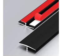 SelfAdhesive T Molding Trim Strip for Floor G Aluminum Door Threshold Cuttable Edging for Floor Tiles Black 115cm/45inPerfect for Seamless Flooring Transition