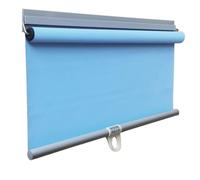 SelfAdhesive Thermal Roller Blind No Drilling Needed UV Protection Medium Pull with Handle 100% Heat Insulation for Windows & Doors Living Room Kitchen Office (Blue 106W x 150H cm)