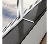 SelfAdhesive Waterproof AntiSlip Faux Wood Window Sill Cover Protector for Bay Windows Edges & CountertopsBlack 100x6cm (39.4x2.4in) Durable Ledge Guard
