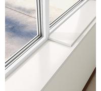 SelfAdhesive Waterproof AntiSlip Faux Wood Window Sill Cover White Protective Ledge Guard for Bay Windows Edges & Countertops (100x6cm/39.4x2.4in)