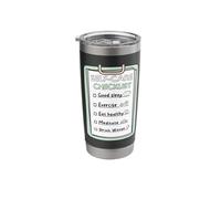 SelfCare Checklist Design Healthy Habits Reminder Stainless Steel Insulated Tumbler