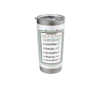 SelfCare Checklist Design Healthy Habits Reminder Stainless Steel Insulated Tumbler