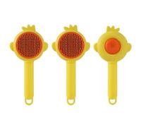SelfCleaning Cats Brush for Shedding Hair Ergonomic Handle Pet Grooming Tool with Fast Release and Cartoon Shape Design Deshedding Brush for Dog Cats