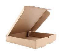 SelfHold 12 INCH Plain Brown Cardboard Pizza Boxes - Ideal For Takeaway Pizza Box, Strong Postage Boxes | Pizza Style Box, Eco-friendly Boxes - Made in Britain (Pack of 50)