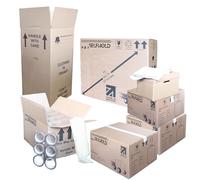 SelfHold 30 Large Strong Cardboard House Moving Packing Boxes Kit with 4 Bubble Wrap, 1 Tape, 50 Sheets of Large Packing, 1 Marker Pen - Home Moving Kit 2-3 Bedroom