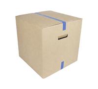SelfHold 5 Strong Large Double Wall Corrugated Cardboard Boxes with Carry Handles for Removals/Moving House/Shipping/Storage 18x18x18" (46x46x46cm) | Made in Britain