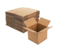 SelfHold 5x5x5" Cube Shipping Boxes, 20 Pack Corrugated Cardboard Box, Small Cube Mailing Boxes for Packing, Moving, Shipping, Storage, Small Business