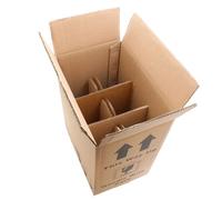 SelfHold Double Wall 6 Bottle Wine Shipping Box (270 x 185 x 330mm) With Dividers and Brace - Ideal for Liquor Stores, Events, and Gifting Wine | Made in Britain (50 Boxes)