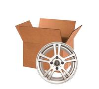 SelfHold Double Wall Alloy Wheel Shipping Box 18x18x12" | Strong Cardboard Box for Car Wheels, Alloy Wheels, Rims & Automotive Parts | Made in Britain (4 Boxes, 18")