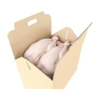 SelfHold Large BC-FLUTE 6mm Double Wall Gable Style Turkey/Meat Box 400 x 270 x 270mm (40 x 27 x 27cm) - Pack of 10 (Brown) | Ideal for Transporting Turkey, Meat Packing, Butchers