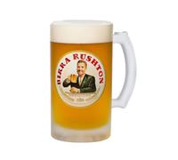 SelfHold Personalised Birra Stein Beer Glass | Add Your Face & Name on 16oz Stein with Frosted Coating | Christmas Customised Beer Glass Gift for Friends & Family | Custom Printed Birra Moretti Design