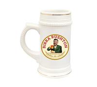 SelfHold Personalised Ceramic Beer Stein Glass | Add Your Face & Name on 22oz Stein with Gold Rim Accent | Great for Weddings, Pubs, Festivals (Personalised Birra Moretti Design)