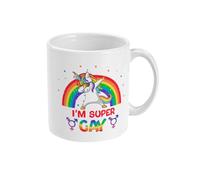 SelfHold Pride Mug - I'm Super Gay - Pride Day Mug: Gift for Friend - Gift for Partner - Birthday Gift - 11Oz Ceramic Cup