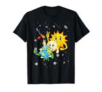 Selfie Earth Moon Sun Funny Total Solar Eclipse 2024 Kids T-Shirt