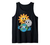 Selfie Earth Moon Sun Funny Total Solar Eclipse 2026 Kids Tank Top