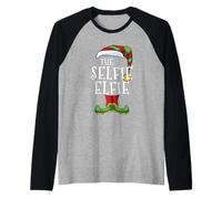 Selfie Elfie Elf Christmas Raglan Baseball Tee