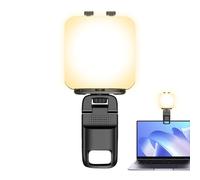 Selfie Lamp - Portable Photography Light with 3 Colours and Mode - Rechargeable Clip Lamp for Content Creation, Filming with Phone, Tablet, Computer and Streaming