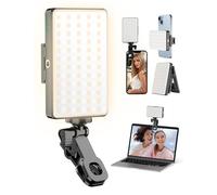 Selfie Light, 120 LED Rechargeable 3000Mah Clip Video Selfie Fill Light with Detachable Phone Clip, CRI 95+ Phone Light, Up to 9000K Color Temperature Light for Phone for Conference, Picture, Makeup