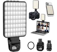 Selfie Light, 128 LED Phone Light, Rechargeable Selfie Light & Phone Light Clip for iPhone, Portable Clip on Light for Tablet, Laptop