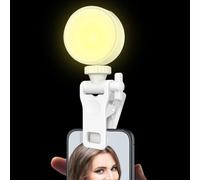 Selfie Light Clip, Anti-Phone Holder, 2.01 x 1.61 x 3.31 Inch Clip with 1/4 Screw Connection, Durable ABS LED Device, Portable Lighting Accessories with Easy , Fill Light for Tripod