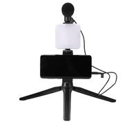 Selfie Light Tripod Stand - Tripod with Built-In Light - Phone Stand with Adjustable Height, Bright Selfie Lamp, Tripod for Live Videos, Cell Phone Holder for Bloggers and Social Media Influencers
