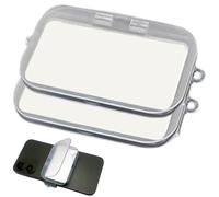 Selfie Mirrors Clip - Pack of 2 Phone Clip Makeup Mirrors,Selfie Reflector with Cover, Cell Phone Mirrors, Clip Selfie Mirrors for Phone Back Camera Live Streaming