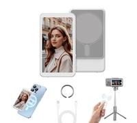 Selfie Monitor Screen for iPhone & Android - Magnetic Vlog Selfie Mirror for Phone Back Camera - Remote Control & 1800mAh Screen Mirroring Rear Camera