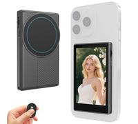 Selfie Monitor Screen for iPhone/Android Phone with Bluetooth, 360° Rotation Adjustable Focus Rear Camera Selfie, Suitable for Vlog Live Stream Tiktok/YouTube/Zoom Meeting/Photography/Video Recording