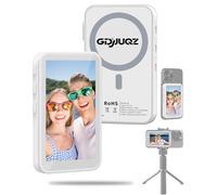 Selfie Monitor Screen for iPhone, Magnetic Phone Vlog Selfie Monitor Screen, Wireless Back Camera with Bluetooth Remote Control, Speaker for TikTok, Selfie Vlog, Live Streaming-White
