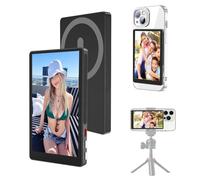 Selfie Monitor screen for iPhone, Rear Camera 4K Wireless Recording for Vlog Live Stream, with Build in Remote Control Magnetic Mount, Compatible with iPhone Samsung Galaxy,4" (Black)