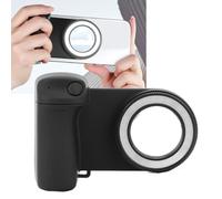 Selfie Phone Tripod Mount, Smartphone Magnetic Camera Shutter Grip Remote Control Phone Clamp Holder with Rechargeable Fill Light & Cold Shoe Adapter for Video Shooting