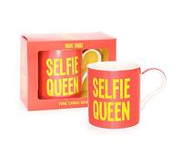 Selfie Queen Large Coffee Tea Mug Red Fine China Gift Box Microwave Safe