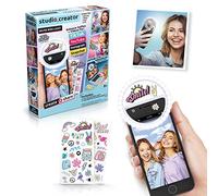 Selfie Ring Light, Clip-On to Phone/Laptop/Tablet, 3 Light Modes, Personalise with Sticker Sheets. For Ages 8+ White