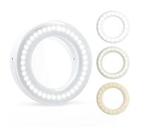 Selfie Ring Light,IVEOPPE 3-Level Brightness Clip-on Circle Light,40 LED USB Rechargeable Selfie Fill-Llight for Phone, Laptop, Zoom Meeting, Make up(White)