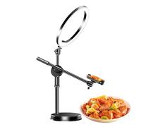 Selfie Ring Light - Tripod Stand | ABS Ring Light with Tripod Stand | Portable Camera Mount, Articulating Arm Mounts Accessories for Teaching, Vlog Creation, Still Life Photography