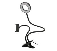 Selfie Ring Light, USB 5000K LED Camera Ring Light 12W with Phone Holder for Photography (Black)