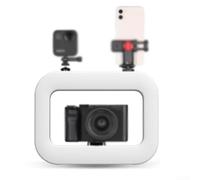 Selfie Ring Light with Adjustable Bicolor Fill and High Capacity 6600mAh Battery for Photographers