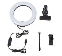 Selfie Ring Light with Adjustable Color and Brightness, Clip On LED Fill Light for Live Streaming Makeup Video Calls, 10.2 Inch Compact Ring Lamp with 360 Degree Rotation for Smart