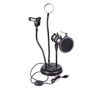 Selfie Ring Light with Cell Phone Holder Stand for Live Stream Makeup 3-Light Mode 10-Level Brightness LED Lamp
