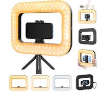 Selfie Ring Light With Mini Tripod, Handheld LED Mobile Phone Stabiliser Lighting Rig Charge Your Phone With Built In 8000mAh Power Bank, Dimmable 3000-9000k Includes Camera Remote Shutter