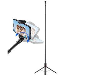 Selfie Rod - Tripod For Cell Phone | Reverse Umbrella For Car, Reverse Screen With Handle, Wireless Tripod Itself -tab, Remote Control Stand Removable Bracket Pair
