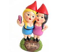 Selfie Sisters Garden Female Gnome Statues,''Let Me Take A selfie''Elf Dwarf Figurines,Funny Gifts For Women Girl Daughter Indoor Outdoor Lawn Decoration-A 6ih (3guv8-001)