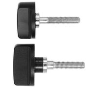 Selfie Stick Black 2pcs Clamping Screw Knobs Stainless Steel Plastic