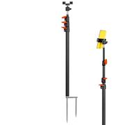 Selfie Stick - Cell Phone Holder, Outdoor Phone Standee | Stake for Camping Wildlife Photography Ground Mount Stand for Phones Trail Cameras for Travel, Vlogging, Live Streaming Video and Photos